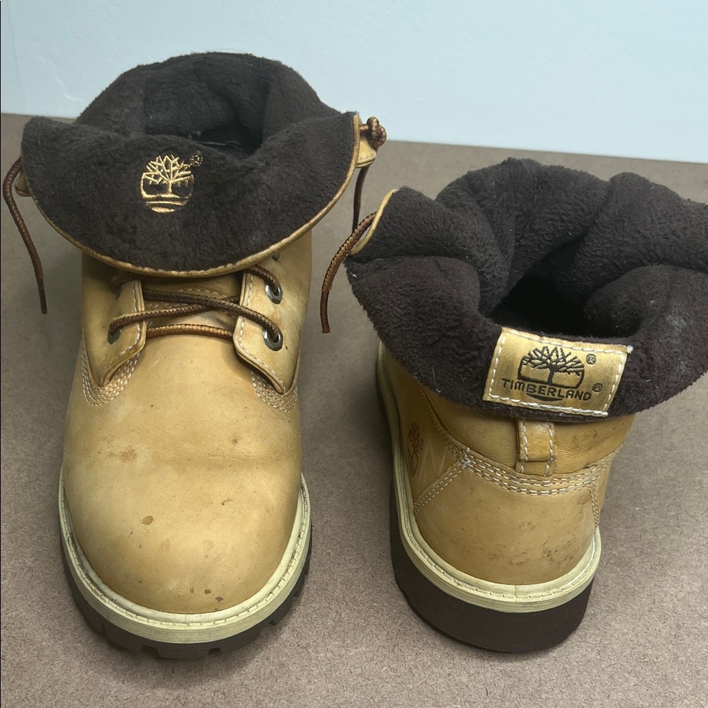 Timberland Fleece Lined Boots Lace Up Size 8